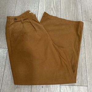 Madewell Harlow Wide Leg Trousers Sz 10P.Color Acorn.